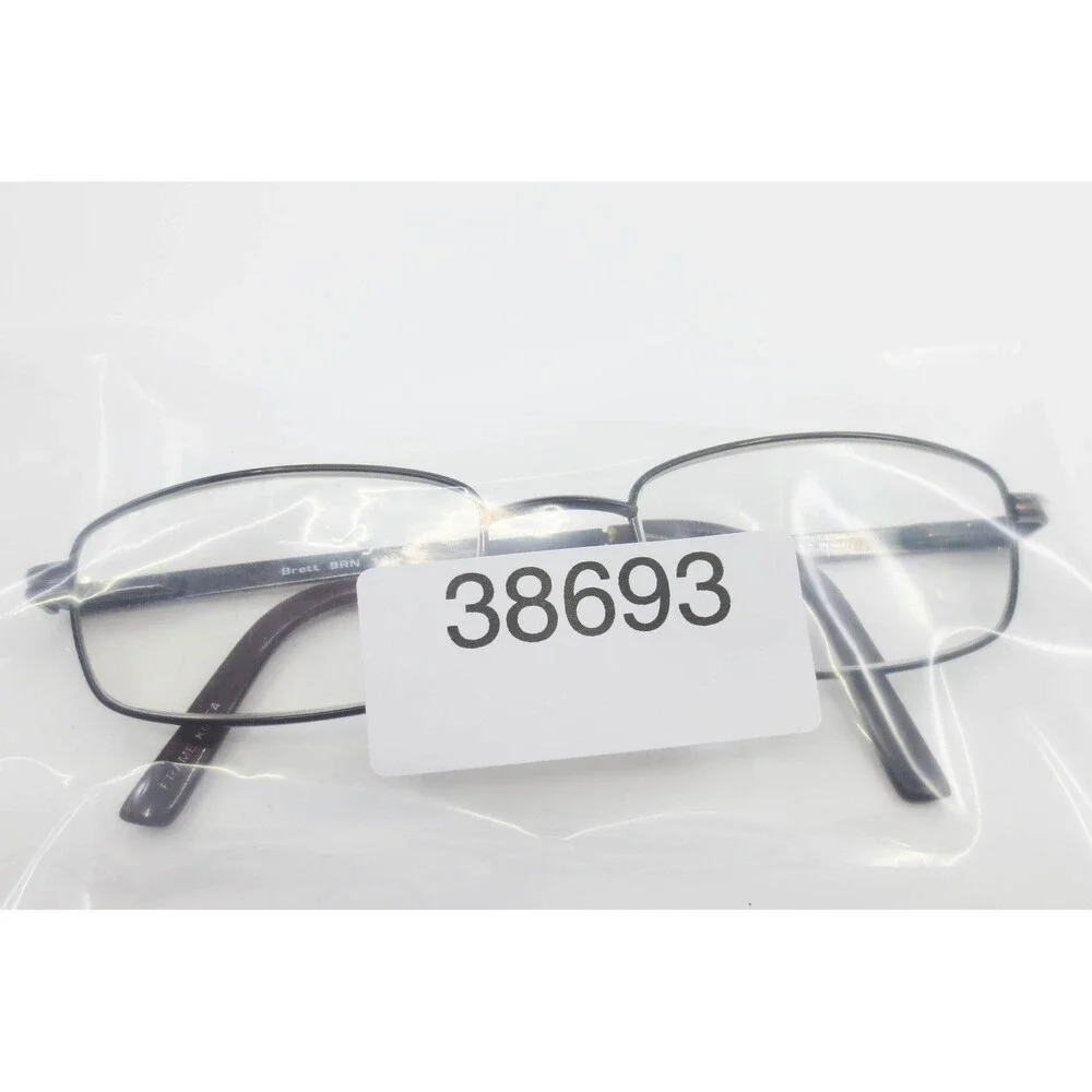 Van Heusen Brett BRN Eyeglasses Rectangular Metal Frame Brown 54-19-140 Eyewear